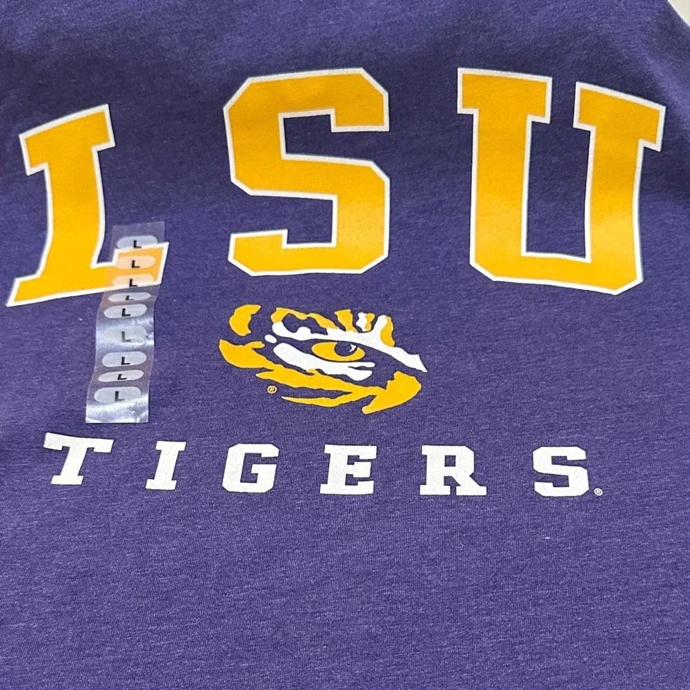 NWT - LSU Tigers Men's Purple Short Sleeve Tee Adult Large